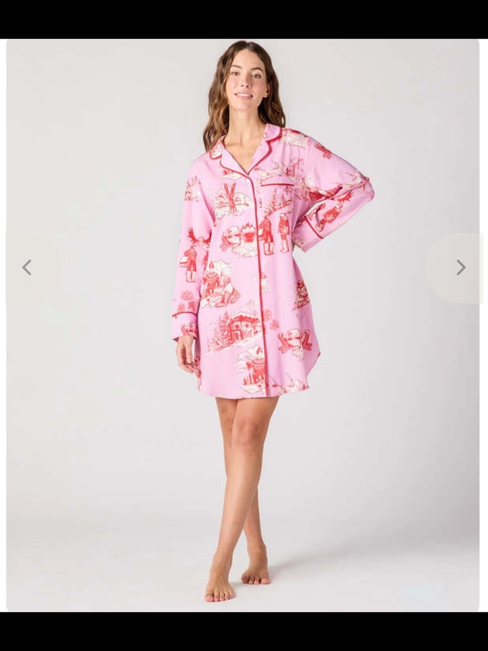 Katie Kime Aprés Ski Toile sleep shirt
